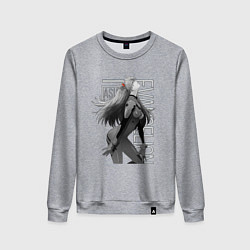 Свитшот хлопковый женский Евангелион, цвет: меланж