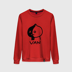 Свитшот хлопковый женский VAN ВАН, цвет: красный