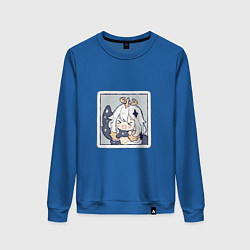 Свитшот хлопковый женский Паймон, цвет: синий