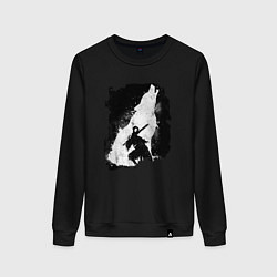 Свитшот хлопковый женский DARK SOULS ТЁМНЫЕ ДУШИ, цвет: черный