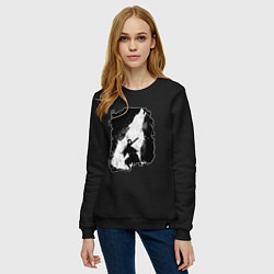 Свитшот хлопковый женский DARK SOULS ТЁМНЫЕ ДУШИ, цвет: черный — фото 2