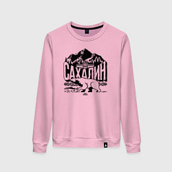 Свитшот хлопковый женский Остров Сахалин, цвет: светло-розовый