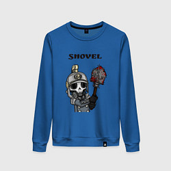 Свитшот хлопковый женский Shovel, цвет: синий