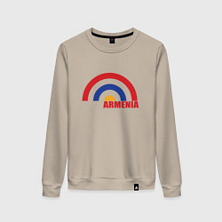 Свитшот хлопковый женский Армения Armenia, цвет: миндальный