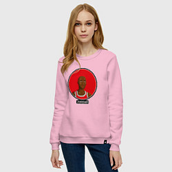 Свитшот хлопковый женский Retro Jordan, цвет: светло-розовый — фото 2
