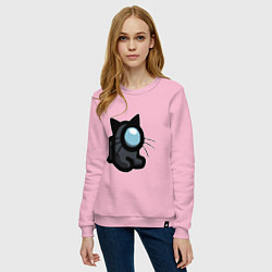 Свитшот хлопковый женский Among Us, цвет: светло-розовый — фото 2