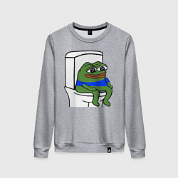 Свитшот хлопковый женский Лягушонок пепе, цвет: меланж