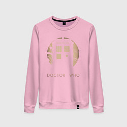 Свитшот хлопковый женский Тардис - Доктор Кто, цвет: светло-розовый