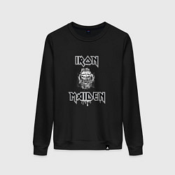 Свитшот хлопковый женский IRON MAIDEN АЙРОН МЕЙДЕН Z, цвет: черный