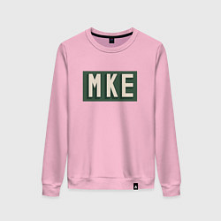 Свитшот хлопковый женский NBA - MKE, цвет: светло-розовый