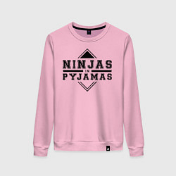 Свитшот хлопковый женский Ninjas In Pyjamas, цвет: светло-розовый