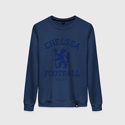 Свитшот хлопковый женский Chelsea FC: Lion, цвет: тёмно-синий
