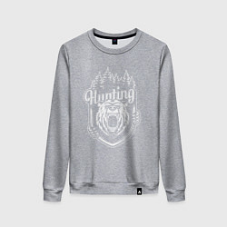 Свитшот хлопковый женский Hunting, цвет: меланж