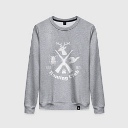 Свитшот хлопковый женский Hunting club, цвет: меланж