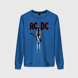 Свитшот хлопковый женский ACDC - Flick of the Switch, цвет: синий