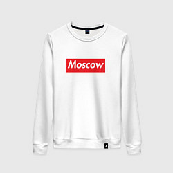 Свитшот хлопковый женский Moscow, цвет: белый