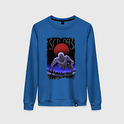 Свитшот хлопковый женский SCP 093 Объект из Красного моря Z, цвет: синий