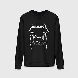 Свитшот хлопковый женский METALLICA МЕТАЛЛИКА, цвет: черный