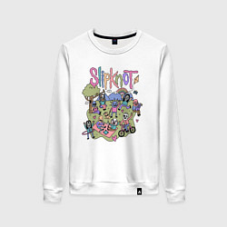 Свитшот хлопковый женский SLIPKNOT, цвет: белый