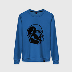 Свитшот хлопковый женский Ленин Владимир Ильич, цвет: синий