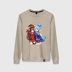 Свитшот хлопковый женский Aqua Meg, цвет: миндальный