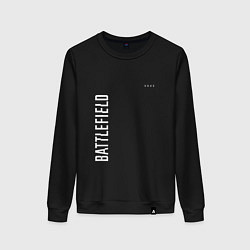 Свитшот хлопковый женский BATTLEFIELD 2042 БЕЛЫЙ ЛОГОТИП, цвет: черный
