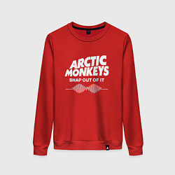 Свитшот хлопковый женский Arctic Monkeys, группа, цвет: красный