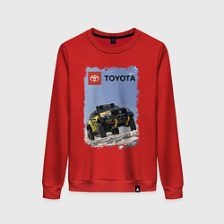 Свитшот хлопковый женский Toyota Racing Team, desert competition, цвет: красный