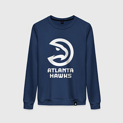Свитшот хлопковый женский Атланта Хокс, Atlanta Hawks, цвет: тёмно-синий
