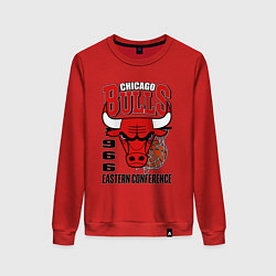 Свитшот хлопковый женский Chicago Bulls NBA, цвет: красный