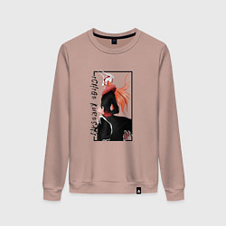 Свитшот хлопковый женский Ичиго Куросаки из аниме Блич, цвет: пыльно-розовый