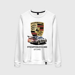 Свитшот хлопковый женский Porsche GT 3 RS Motorsport, цвет: белый