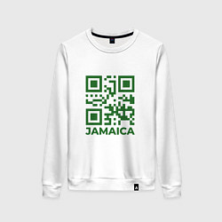 Свитшот хлопковый женский QR Jamaica, цвет: белый