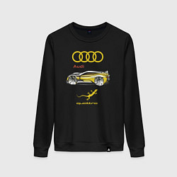 Свитшот хлопковый женский Audi Quattro - 4X4 Concept, цвет: черный