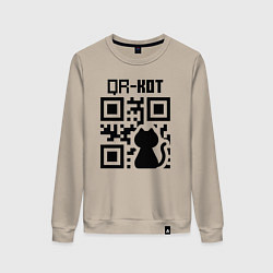 Женский свитшот QR КОТ КОТЕНОК