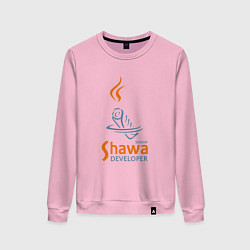 Свитшот хлопковый женский Senior Shawa Developer, цвет: светло-розовый