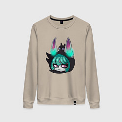 Свитшот хлопковый женский Critical Role Chibi vex, цвет: миндальный