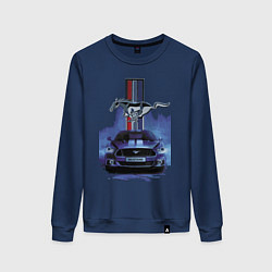 Свитшот хлопковый женский Mustang - лучший среди равных!, цвет: тёмно-синий