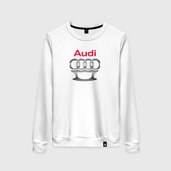 Свитшот хлопковый женский Audi костет, цвет: белый
