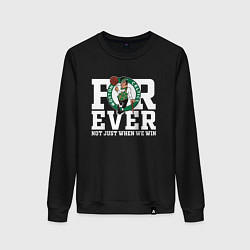 Свитшот хлопковый женский FOREVER NOT JUST WHEN WE WIN, BOSTON CELTICS, БОСТ, цвет: черный