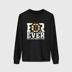 Свитшот хлопковый женский FOREVER NOT JUST WHEN WE WIN, Boston Bruins, Босто, цвет: черный