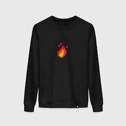 Женский свитшот 8 Bit Digital Fire