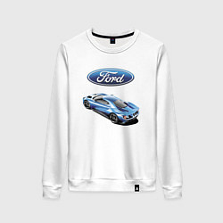 Свитшот хлопковый женский Ford Motorsport Racing team, цвет: белый