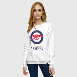 Свитшот хлопковый женский Arsenal The Gunners, цвет: белый — фото 2
