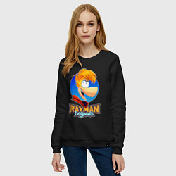 Свитшот хлопковый женский Веселый Rayman, цвет: черный — фото 2