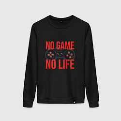 Свитшот хлопковый женский No game no life, цвет: черный