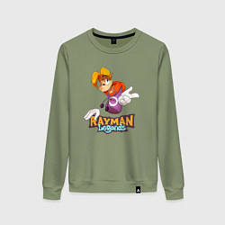 Свитшот хлопковый женский Rayman Legends, цвет: авокадо