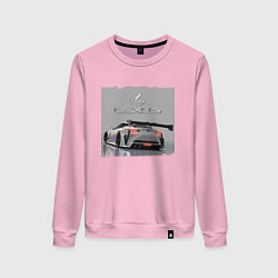 Свитшот хлопковый женский Lexus Motorsport Racing team!, цвет: светло-розовый