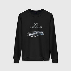 Свитшот хлопковый женский Lexus Motorsport, цвет: черный