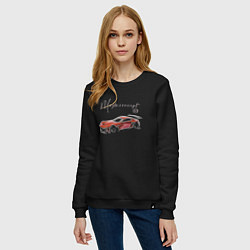 Свитшот хлопковый женский Mazda Concept, цвет: черный — фото 2
